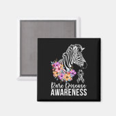 Seltene Krankheiten Bewusstsein Zebra Seltene Kran Magnet (Vorderseite/Rückseite)