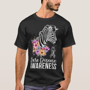 Seltene Krankheiten Bewusstsein Zebra Seltene Kran T-Shirt
