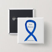Seltene Krankheiten Denim Awareness Custom Ribbon  Button (Vorne & Hinten)