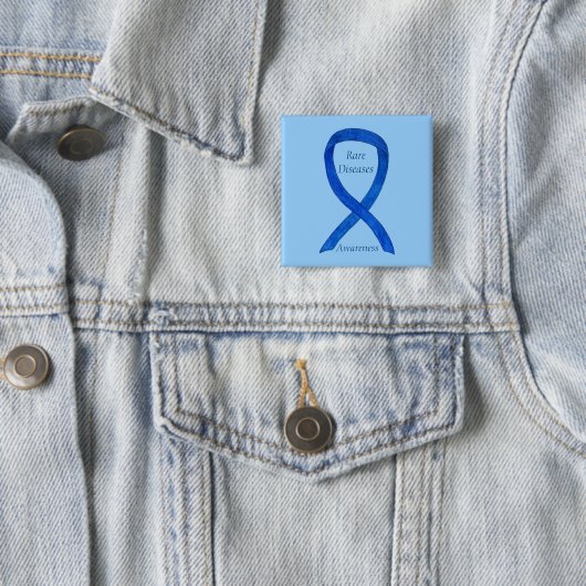 Seltene Krankheiten Denim Awareness Custom Ribbon Button (Beispiel)