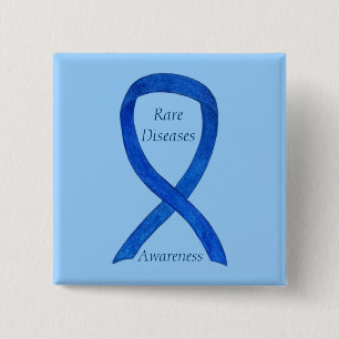 Seltene Krankheiten Denim Awareness Custom Ribbon Button