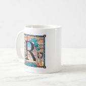 Seltene Letterblock Tasse - mit dem Buchstaben "R (Vorderseite Links)