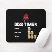 Seltene Medium Gut Lustige BBQ-Timer-Bier-Geschenk Mousepad (Mit Mouse)