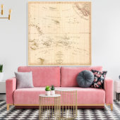 Seltene Nordpol-Projektion Leinwanddruck (Insitu (Wohnzimmer))