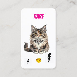 Seltene Punk-Katze Maine Coon Sammelkarten Treuekarte