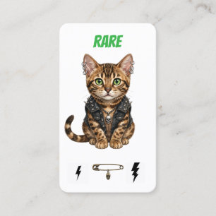 Seltene Punk-Katze-Sammlerkarten-Bengal-Rebell Treuekarte