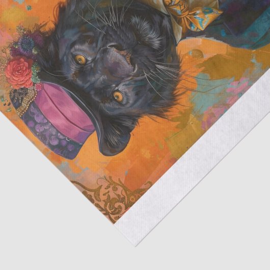 Seltene schwarze Lion5 Seidenpapier (Ausschnitt)