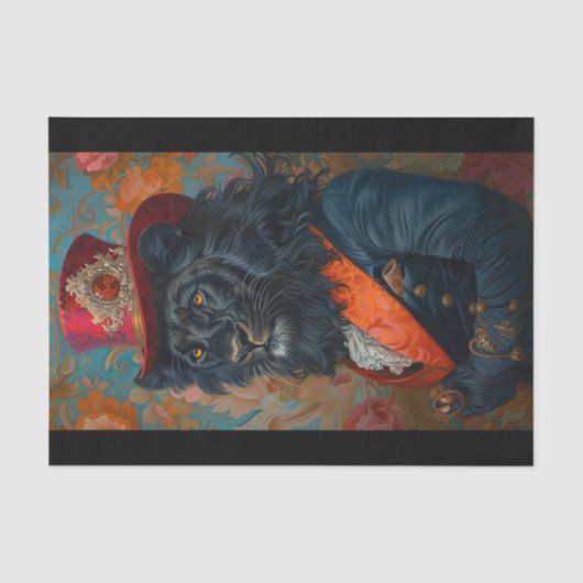 Seltene schwarze Lion9 Seidenpapier (Vorderseite)