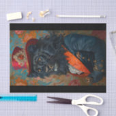 Seltene schwarze Lion9 Seidenpapier (Handwerk)