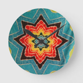 Seltene Star Gefärbte Krawatte PhatDyes-Uhr Runde Wanduhr