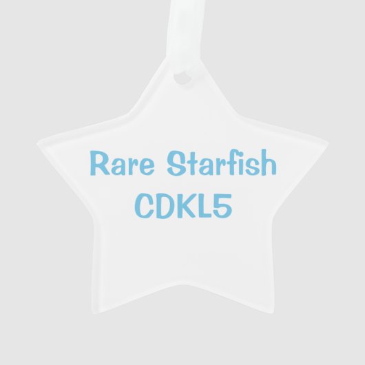 Seltene Starfish CDKL5 Ornament (Rückseite)