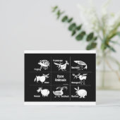 Seltene Tiere Postkarte (Stehend Vorderseite)