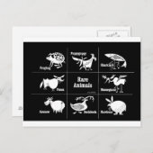 Seltene Tiere Postkarte (Vorne/Hinten)