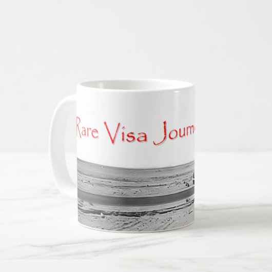 Seltene Visums-Reise-Wüsten-Überfahrt-Tasse Kaffeetasse (Vorderseite Links)