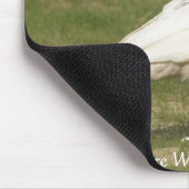 Seltene weiße Raven-Wildlife-Fotografie Mousepad (Ecke)