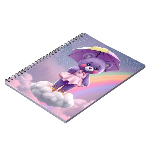 Seltener Bär ~ Lila Notizblock (Linke Seite)