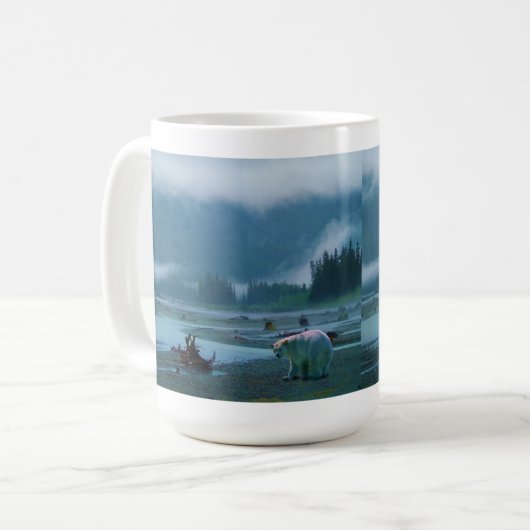 Seltener Geistbär und Misty BC River Kaffeetasse (Vorderseite Links)