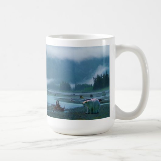 Seltener Geistbär und Misty BC River Kaffeetasse (Rechts)