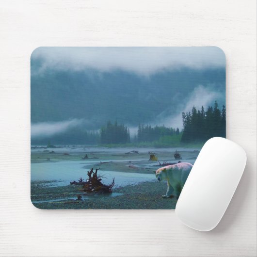 Seltener Geistbär und Misty BC River Mousepad (Mit Mouse)