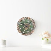 Seltener grüner Astrophytum Asterias Muster-Kaktus Runde Wanduhr (Zuhause)