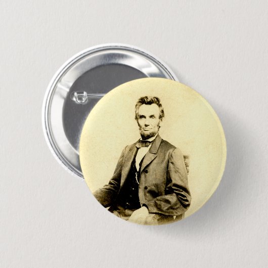SELTENER Präsident Abraham Lincoln STEREOVIEW Button (Vorne & Hinten)