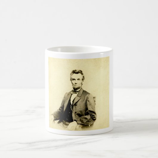 SELTENER Präsident Abraham Lincoln STEREOVIEW Kaffeetasse (Mittel)