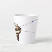 Seltener Schmetterling auf Murex-Seashell-Gedicht, Milchtasse (Vorderseite)