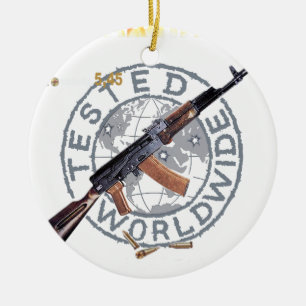 SELTENES ARMEE-KALASCHNIKOW-GEWEHR-MILITÄR AK-47 KERAMIK ORNAMENT