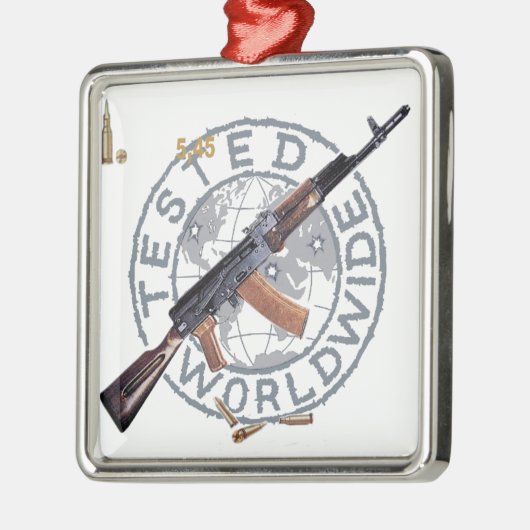 SELTENES ARMEE-KALASCHNIKOW-GEWEHR-MILITÄR AK-47 ORNAMENT AUS METALL (Links)