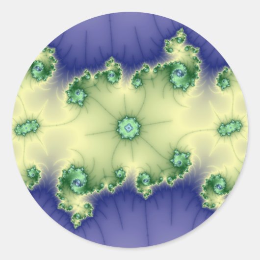 Seltenes Gem - Fraktal Runder Aufkleber (Vorderseite)