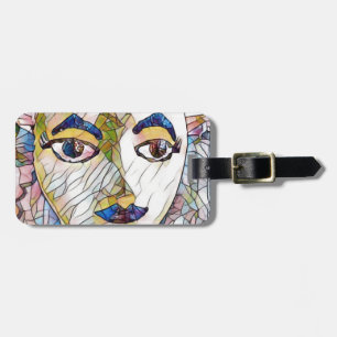 Seltenes künstlerisches Mannequin-Gesicht Gepäckanhänger