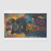 Seltenes Schwarzes Löwe1 Seidenpapier (Vorderseite)