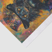 Seltenes Schwarzes Löwe1 Seidenpapier (Ausschnitt)