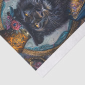 Seltenes Schwarzes Löwe8 Seidenpapier (Ausschnitt)