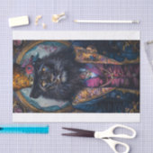 Seltenes Schwarzes Löwe8 Seidenpapier (Handwerk)