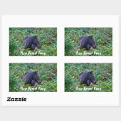 Seltenes Schwarzes Neuwald Pony - Wildes Pferd - E Rechteckiger Aufkleber (Blatt)