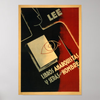 Seltenes spanisches Anarchistenposter aus dem Zivi Poster