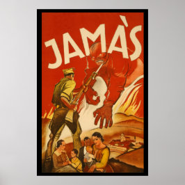 Seltenes Spanisches Zivil War Poster JAMAS