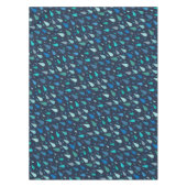 Seltenes Tagesmuster mit blauen Regentropfen Tischdecke (Vorderseite)