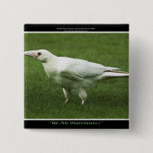 Seltenes White Raven Motivation Button (Vorderseite)