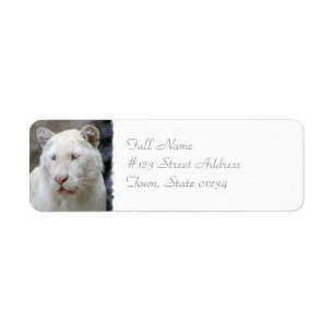 Seltenes White Tiger-Mailing-Label