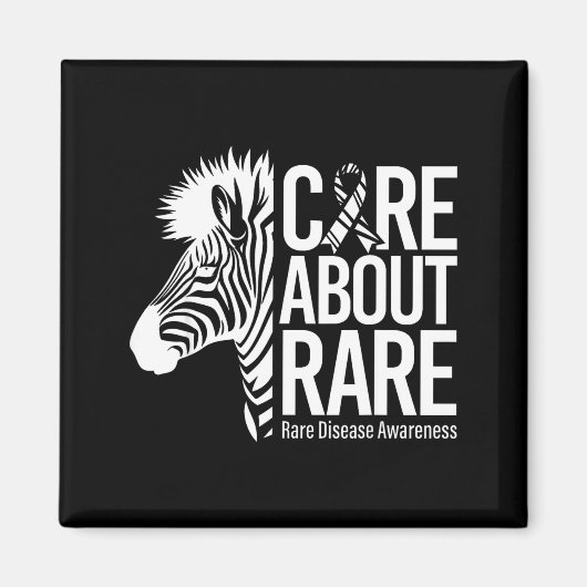 Seltenheitsbewusstsein Zebra-Band  Magnet (Vorne)