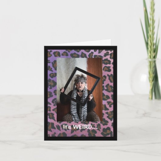 Seltsam aussehend nach dem gleichen Alter wie die  Karte (Vorderseite)