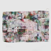 Seltsam gezeichnet unter rustikal gealtertem Jute Golfhandtuch (Horizontal)