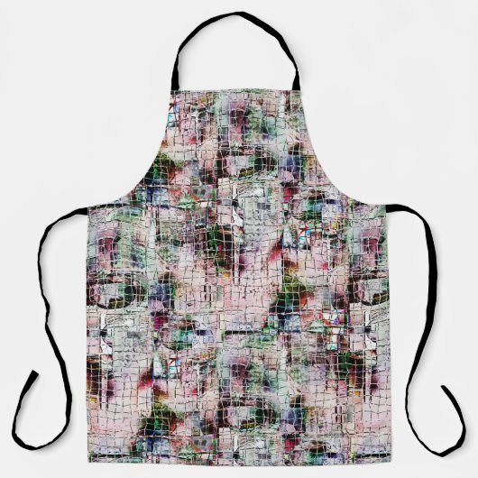 Seltsam gezeichnet unter rustikal gealtertem Jute Schürze (Vorderseite)