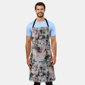 Seltsam gezeichnet unter rustikal gealtertem Jute Schürze (Getragen)