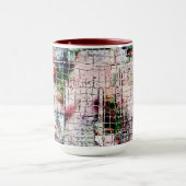 Seltsam gezeichnet unter rustikal gealtertem Jute Tasse (Zentrum)