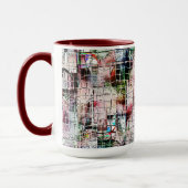 Seltsam gezeichnet unter rustikal gealtertem Jute Tasse (Links)