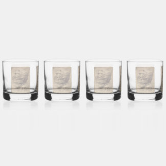 Seltsam verlassenes Piratenschiff und Totenschädel Whiskyglas