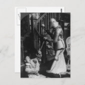 Seltsam Vintager Viktorianischer Mann und Nacht Postkarte (Vorne/Hinten)